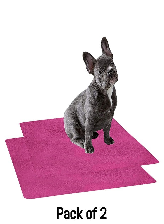 Trance Waterproof Pet Training Pads | Reusable Pee Pad for Dogs Cats Puppy and Pets | Washable Pet Dry Sheet | Potty Trainer | Soft and Hypo-Allergenic (Small, Size 0.5 x 0.7 m | 50 x 70 Cms, Berry Pink)- Pack Of 2 - Image 3